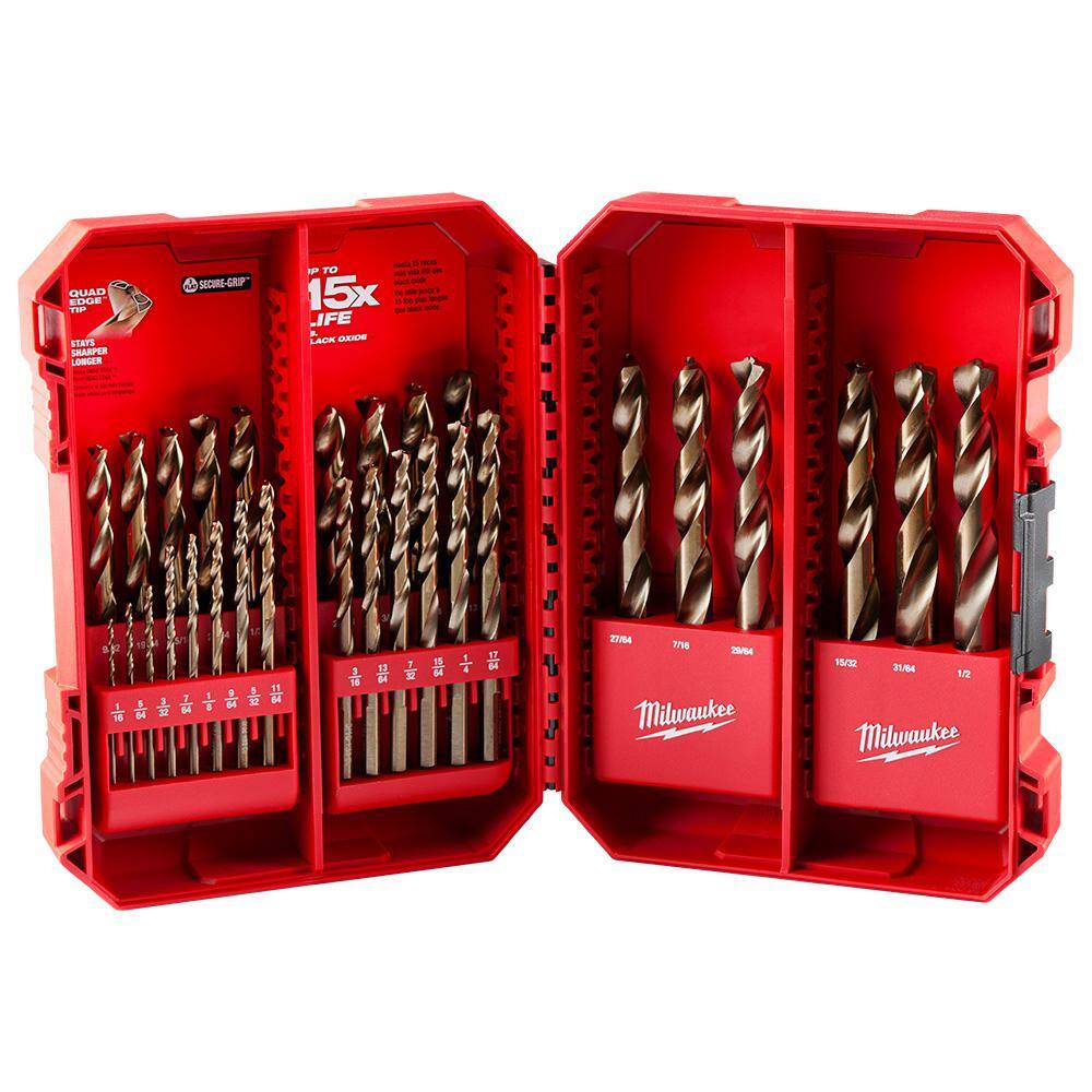 MW Cobalt Red Helix Drill Bit Set for Drill Drivers (29-Piece) 48-89-2332