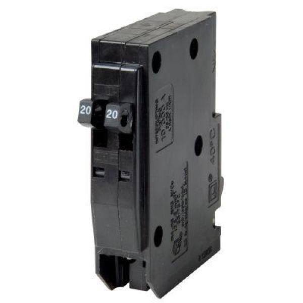 Square D QO 2-20 Amp Single-Pole Class CTL Tandem Circuit Breaker QOT2020CP