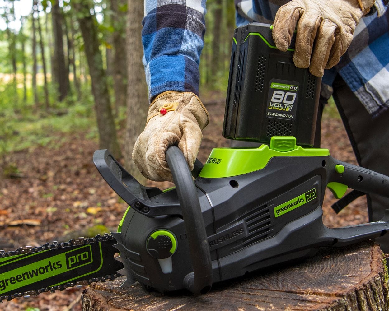 80V 16-Inch Cordless Chainsaw  Battery | Greenworks Tools