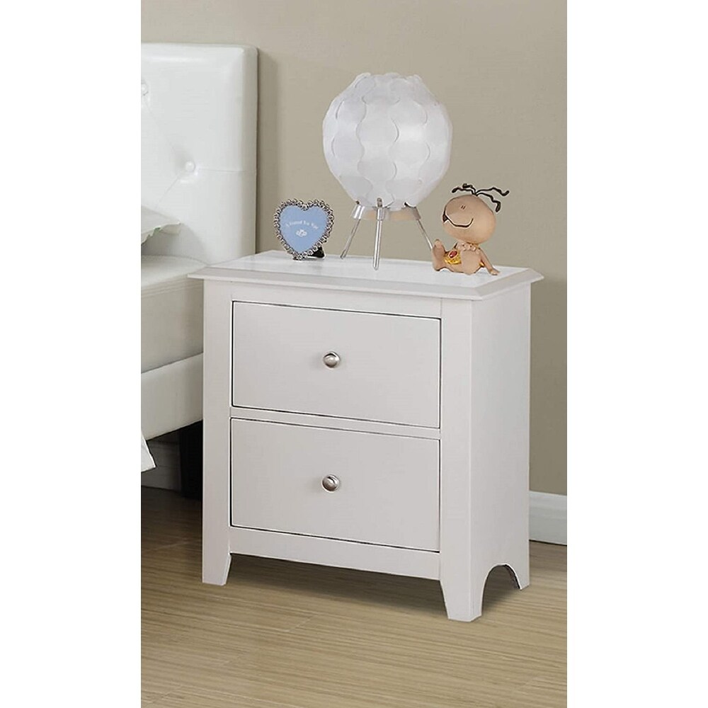 Nightstand With 2 Drawers Storage