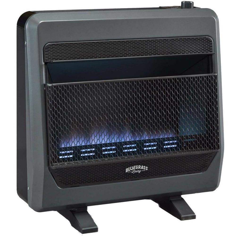 BLUEGRASS LIVING 30000 BTU Natural Gas Vent Free Blue Flame Gas Space Heater With Blower and Base Feet 200091