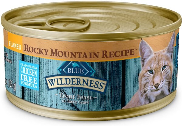 Blue Buffalo Wilderness Rocky Mountain Recipe Flaked Trout Feast Adult Grain-Free Canned Cat Food