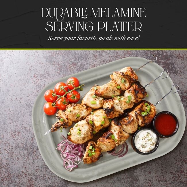 Fifth Avenue Melamine Serving Platter Break and Chip Resistant