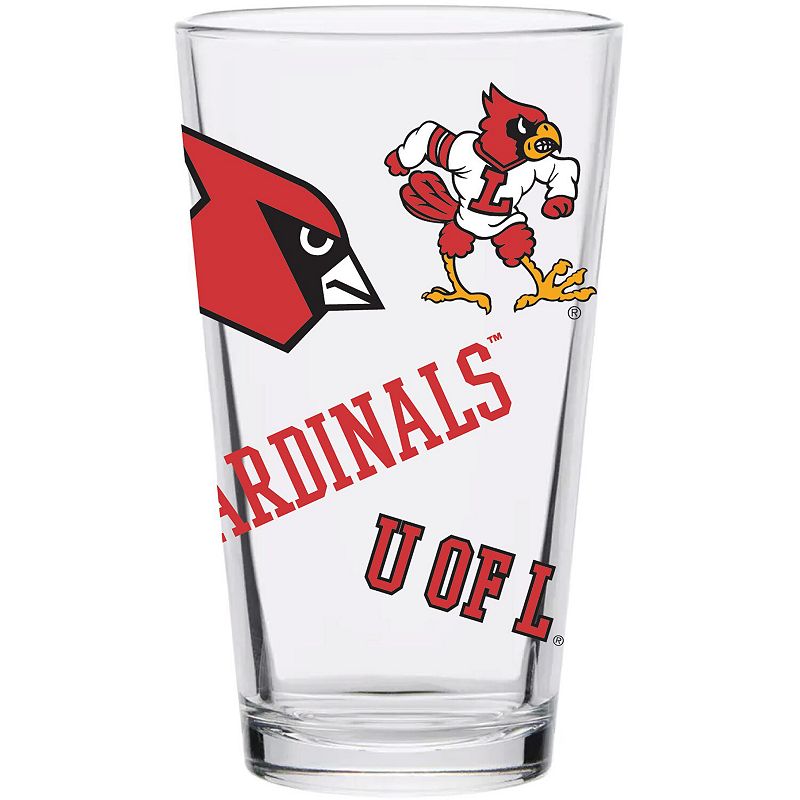 Louisville Cardinals 16oz. Medley Vintage Pint Glass