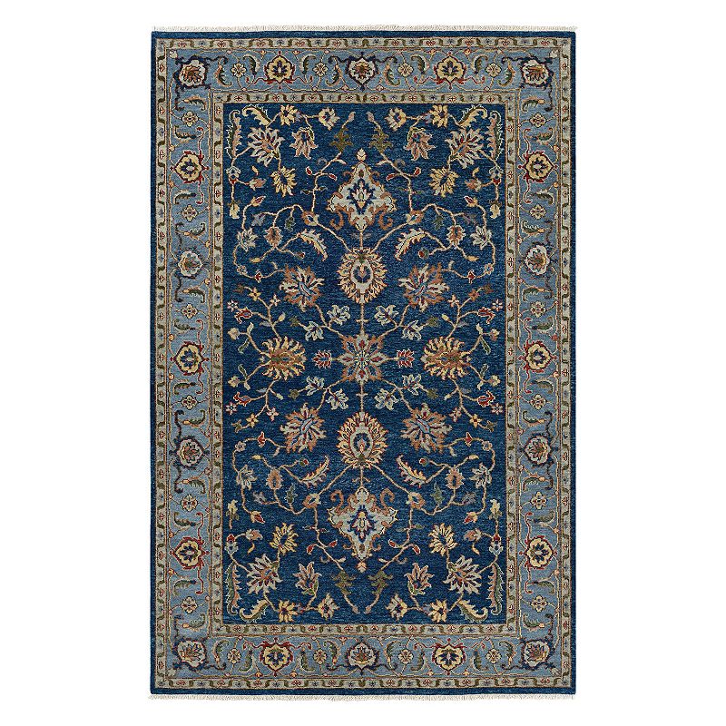 Couristan Tenali Chahar Mahal Framed Floral Wool Rug