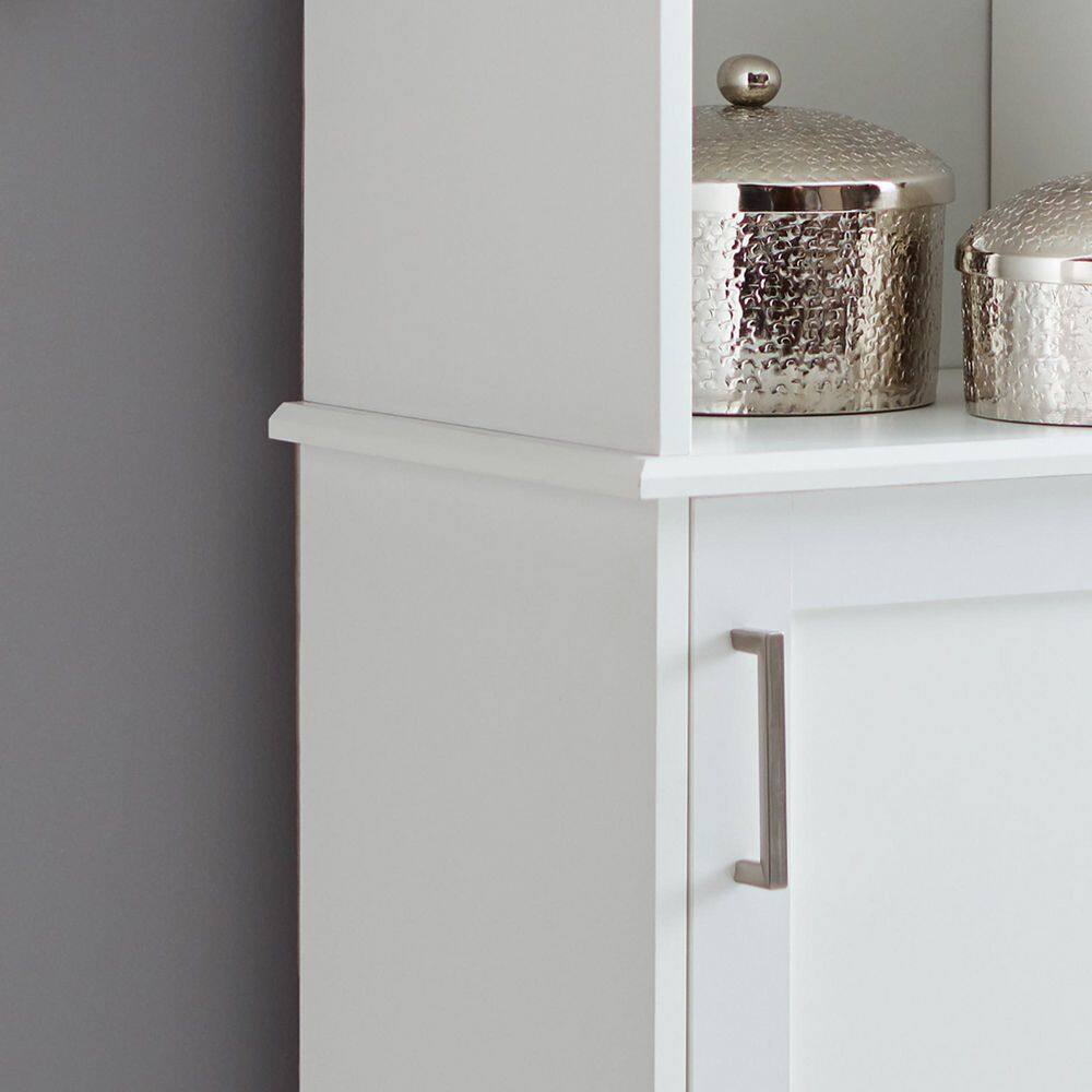 Glacier Bay Shaker Style 16 in. W x 12 in. D x 62.25 in. H Linen Cabinet in White 5348WWHD