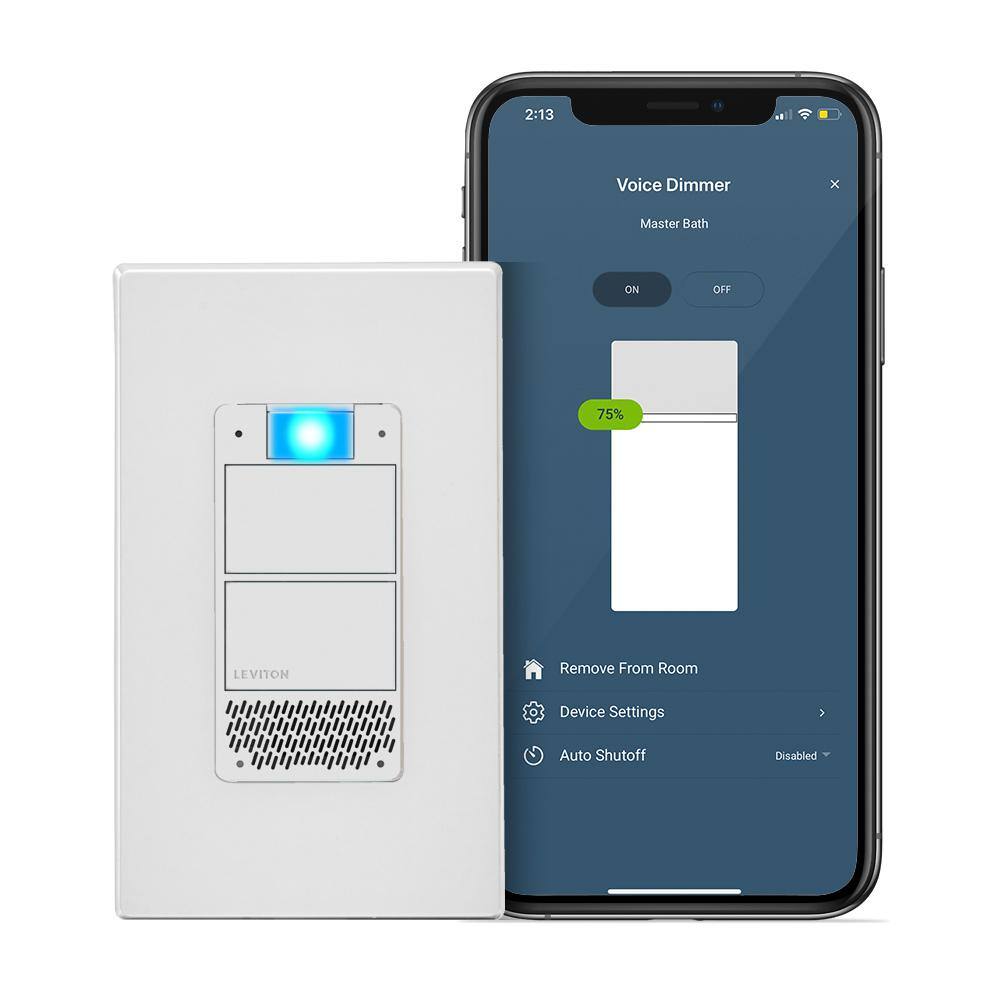 Leviton Decora Smart Wi-Fi Voice Dimmer with Amazon Alexa Built-In No Hub Required R01-DWVAA-1RW