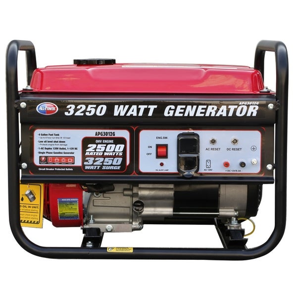 3250 Watt Portable Generator APG3012G， 3250W Gas Powered Generator for Home Power Backup