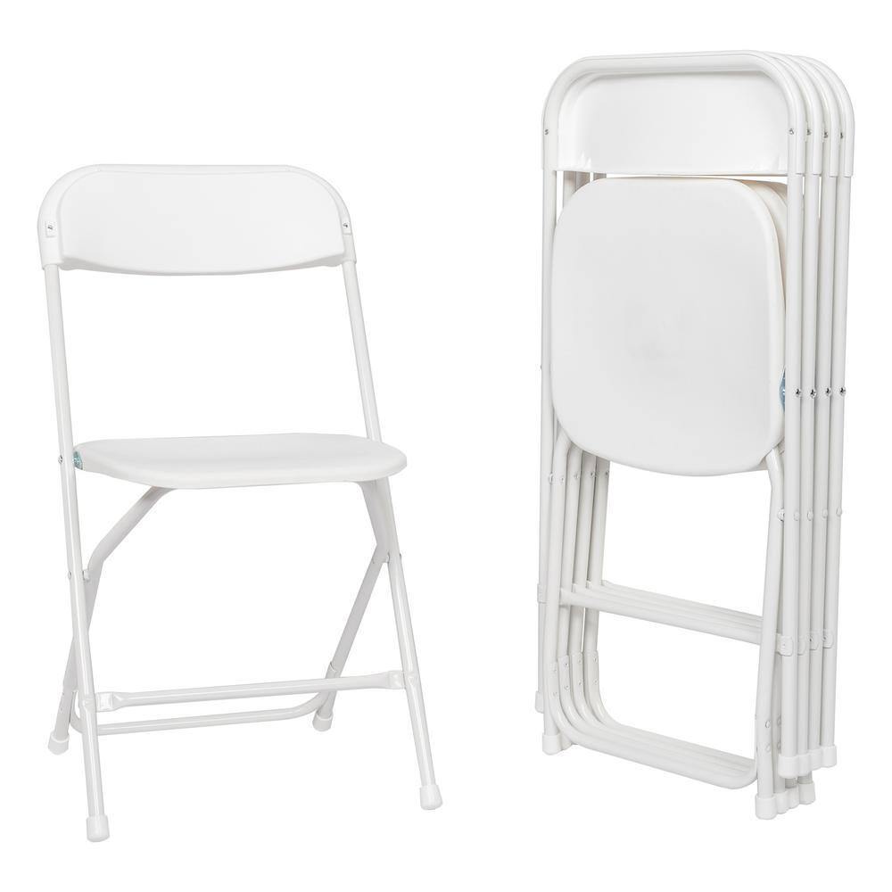 Karl home White Steel Folding Chairs (Set of 5) 299222737140