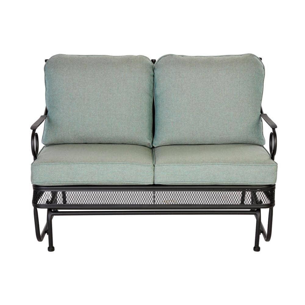 Hampton Bay Amelia Springs Outdoor Glider with Spa Cushions