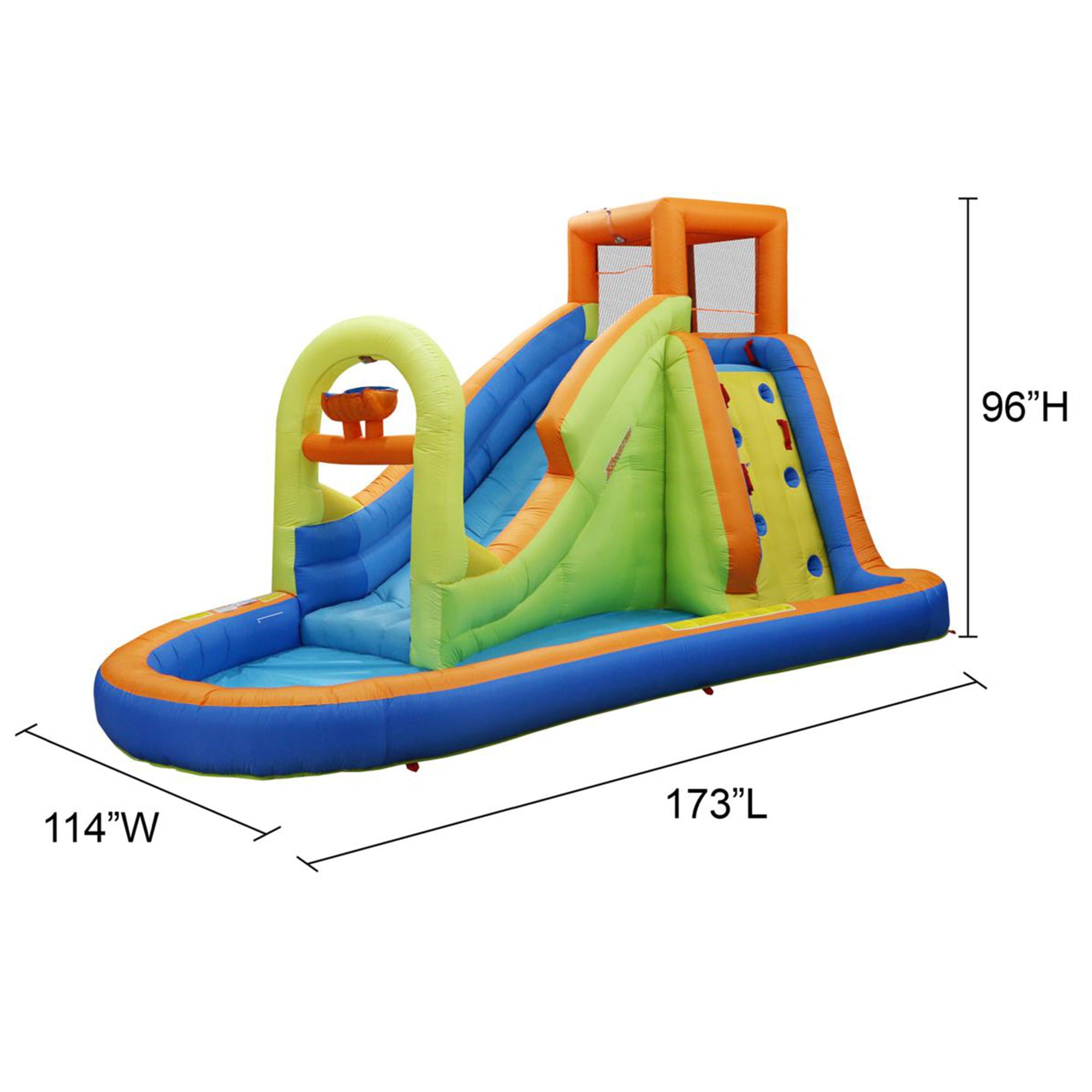 Banzai Plummet Falls Adventure Inflatable Outdoor Water Park Pool Slide