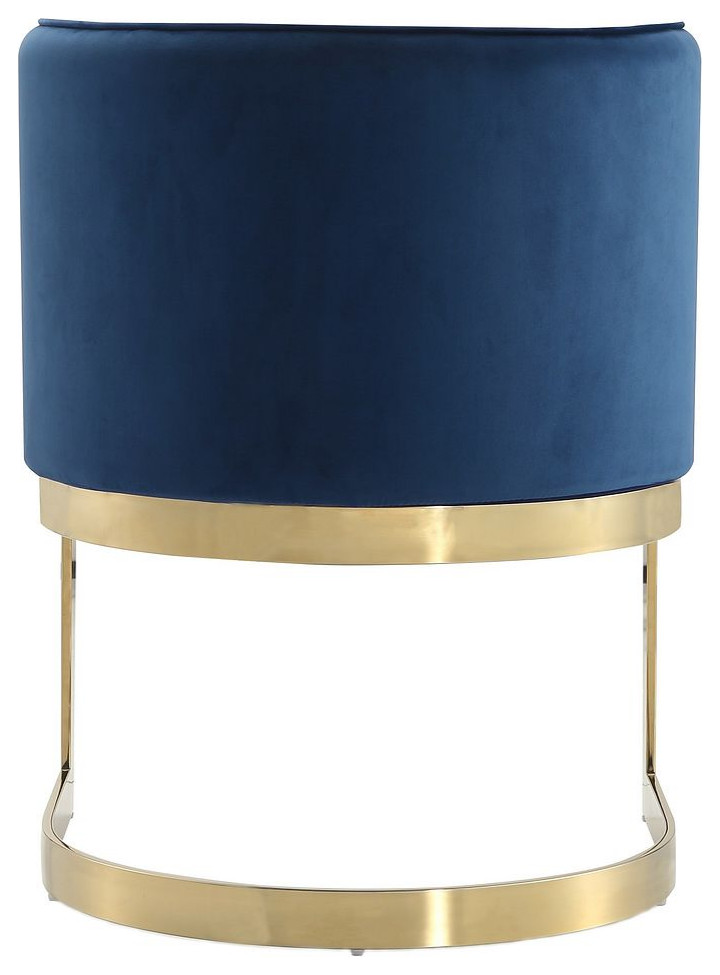 Aura Dining Chair in Royal Blue and Polished Brass   Contemporary   Dining Chairs   by Kolibri Decor  Houzz