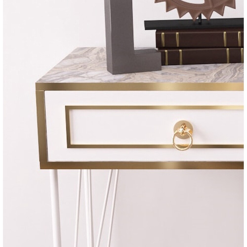 Metal Legs Wood Base Console Table