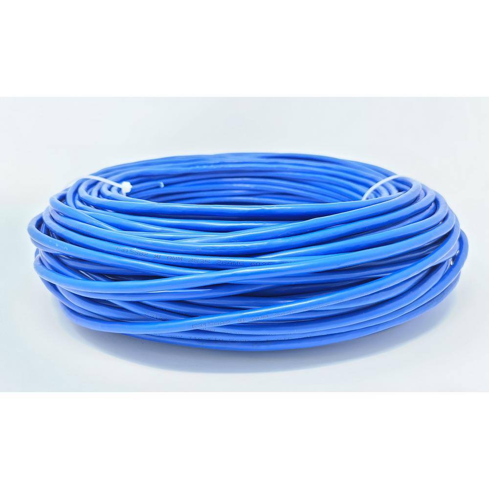 Micro Connectors Inc 250 ft. Cat 6A Stranded and Shielded (FFTP) CMR Riser Ethernet (26AWG) Cable-Blue TR4-575BL-250