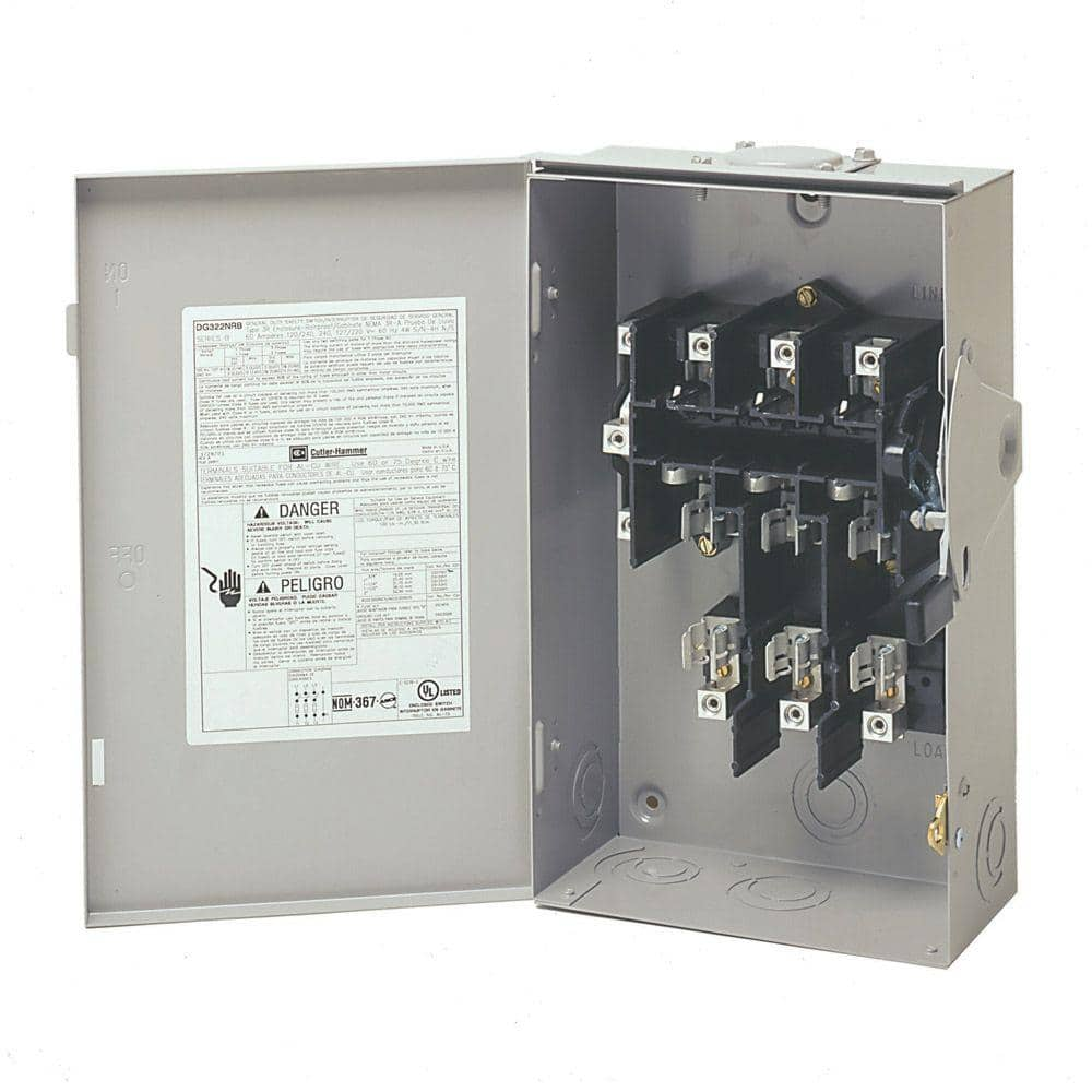 Eaton 60 Amp 120240Volt 14400Watt Fused GeneralDuty Safety Switch