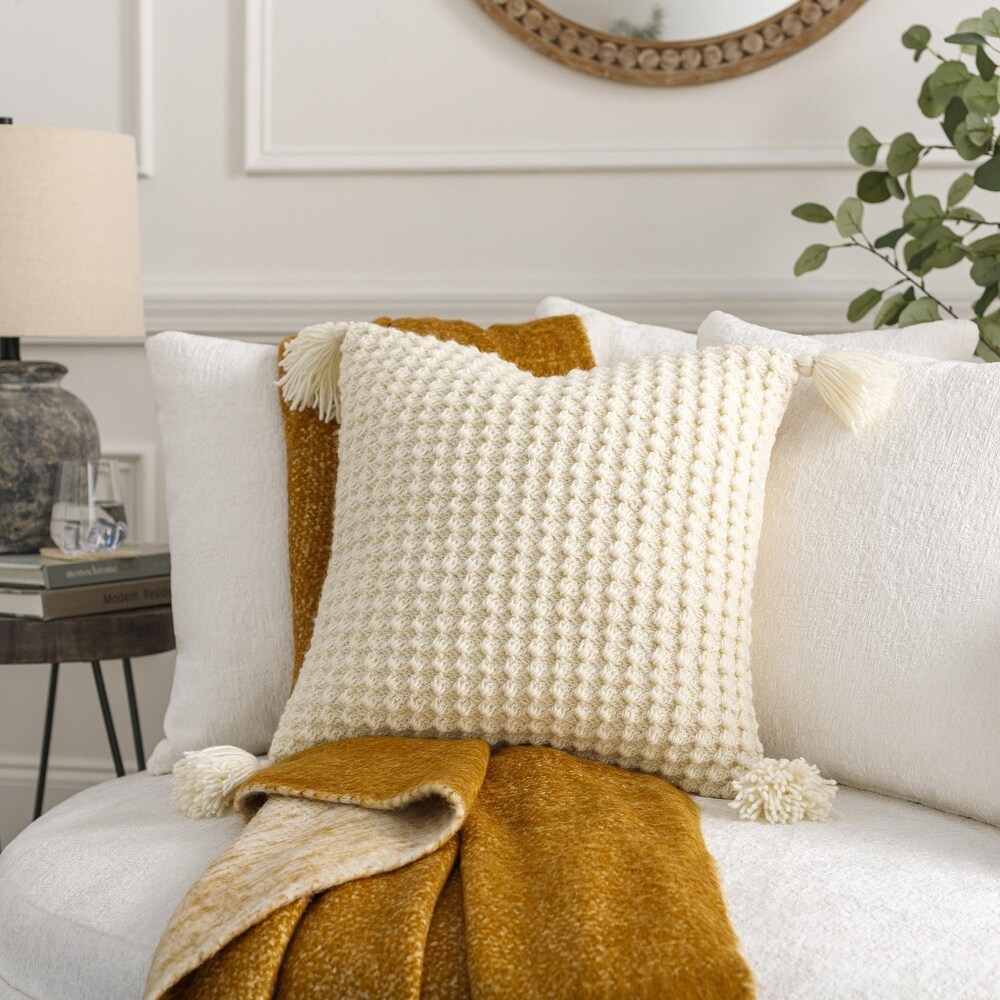 Artistic Weavers Kalae Large Knit Crochet Pattern Throw Pillow