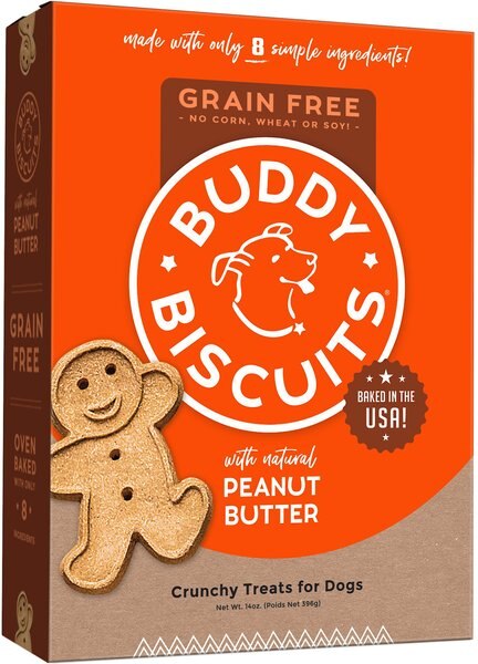 Buddy Biscuits Grain-Free Oven Baked with Homestyle Peanut Butter Dog Treats