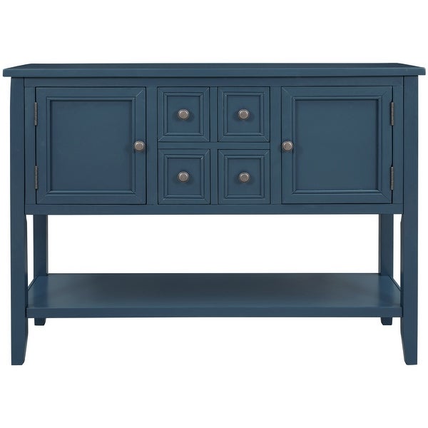 Avisha Cambridge Series Console Table with Shelf in Light Navy - 46