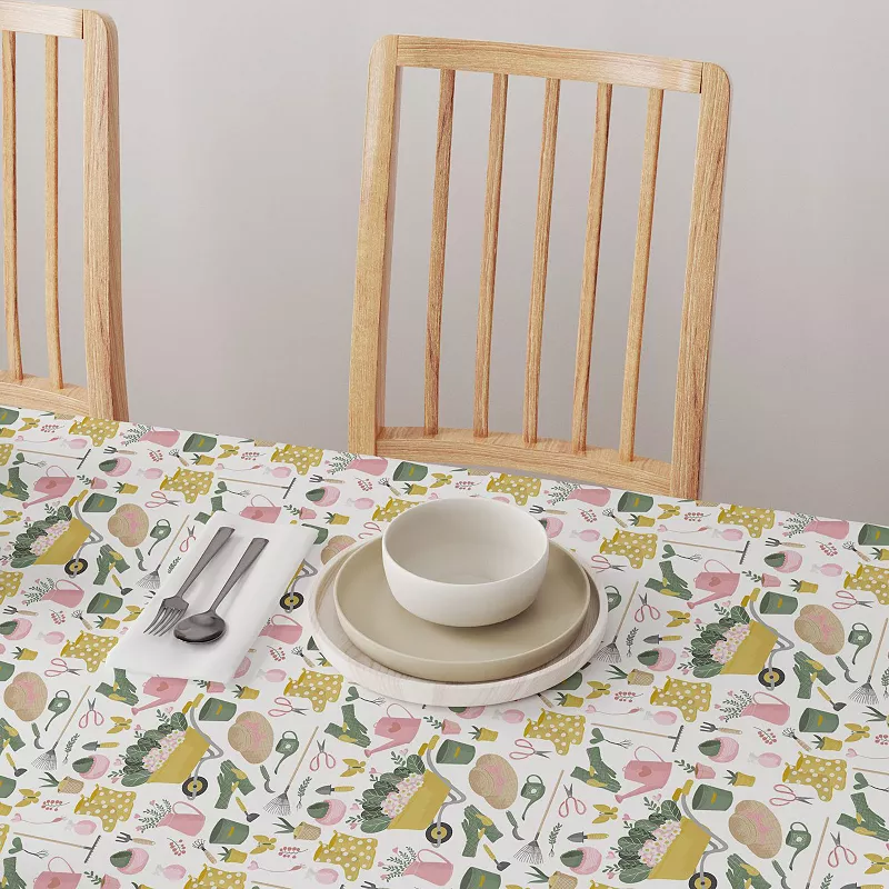 Rectangular Tablecloth， 100% Cotton， 52x104， In the Garden