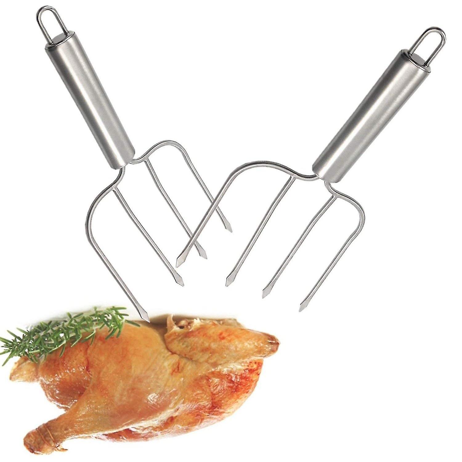 Thanksgiving Turkey Lifter Serving Set， Roaster Poultry Forks，set Of 2