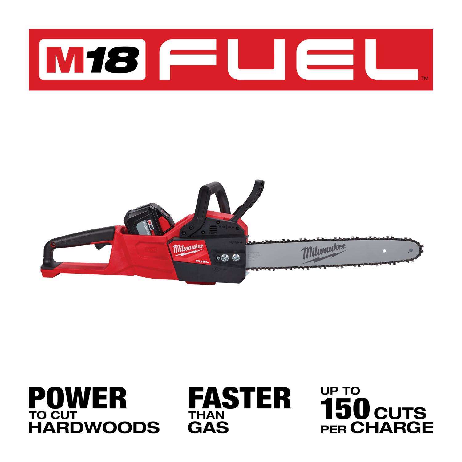 MW M18 FUEL 2727-21HD 16 in. 18 V Battery Chainsaw Kit (Battery and Charger)