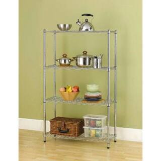 HDX 4-Tier Steel Wire Shelving Unit in Chrome (36 in. W x 54 in. H x 14 in. D) 31436PS-1