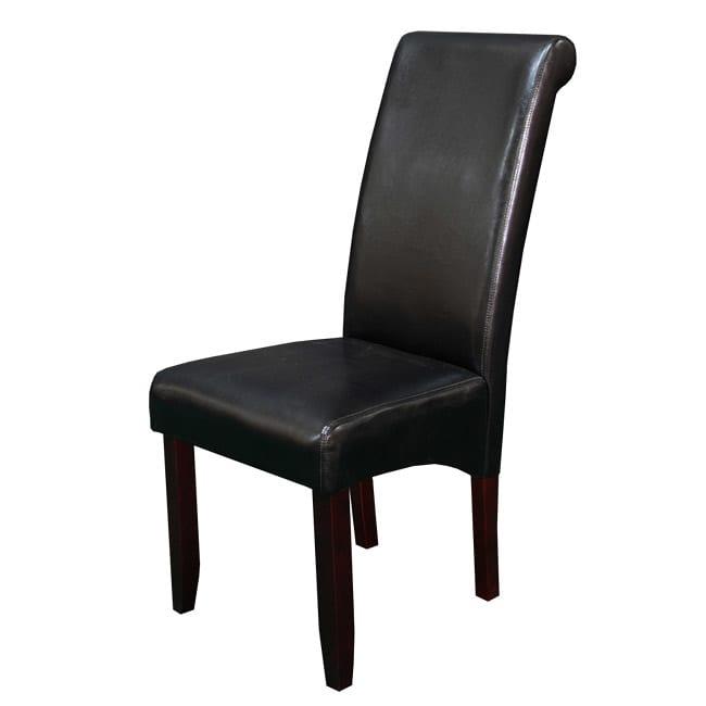 Milan Faux Leather Black Dining Chairs (Set of 2)