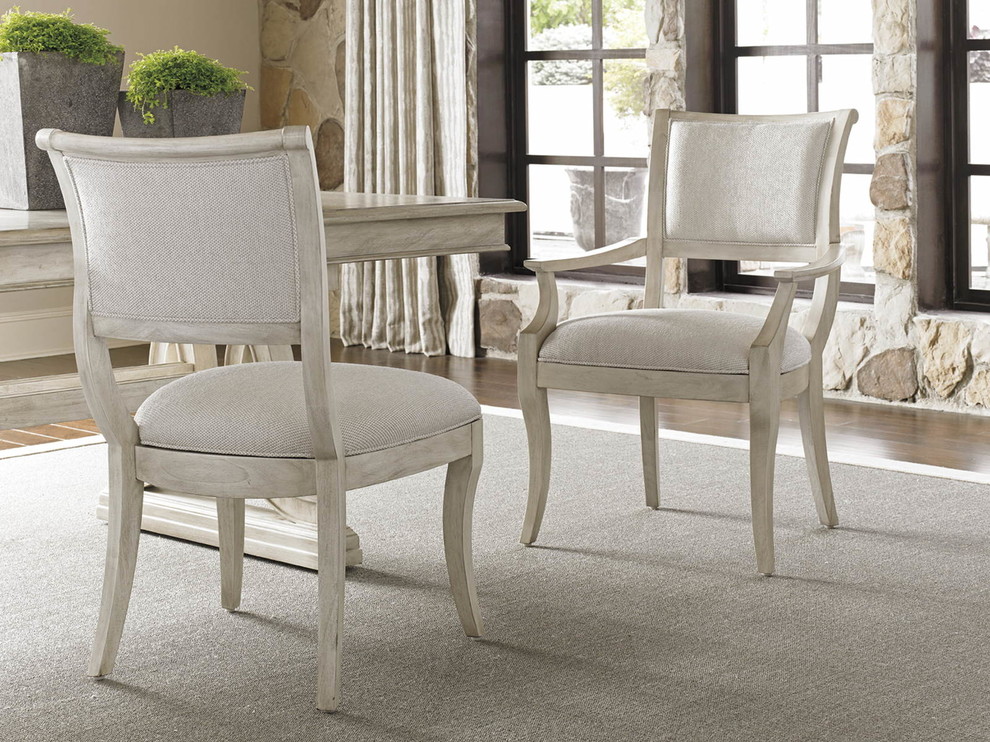 Emma Mason Signature Rich Bay Eastport Side Chair in Light Oyster Shell (Set of   Farmhouse   Dining Chairs   by Emma Mason  Houzz