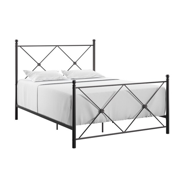 Aniket Metal Bed with Nightstands Set by iNSPIRE Q Classic - - 37851243