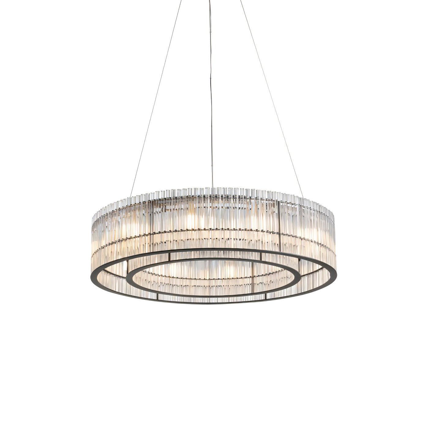 Glass Tube Ring Chandelier