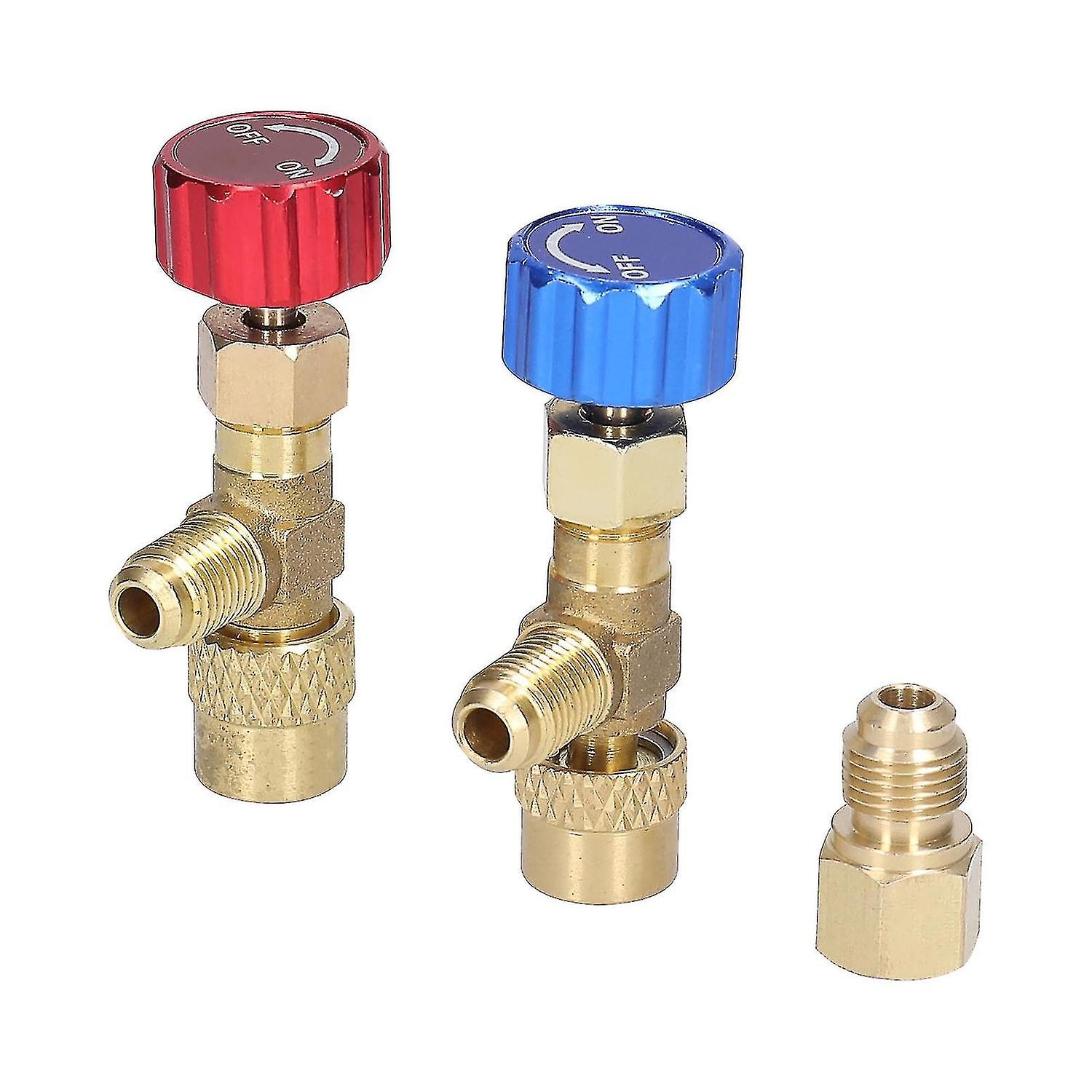 R22 R410 Air Conditioner Adding Safety-valve Quality Refrigerant Connector With 5/16 Sae To 1/4 Sae