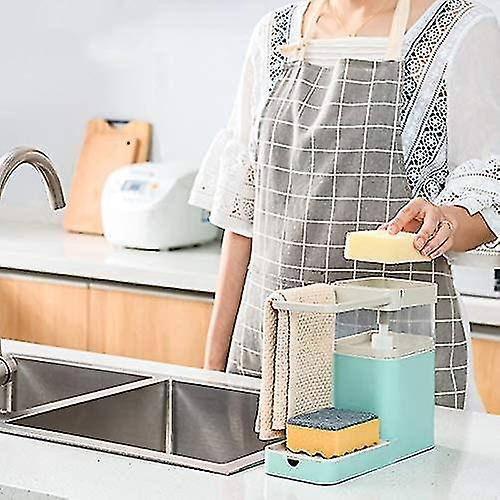 Multifunctional Kitchen Cleaning Combo Rack 3 In 1 Soap Dispenser Kitchen Sponge Rack Towel Rack