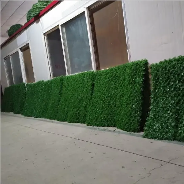 Wholesales UV Protective PVC Fence Hedge Artificial Plastic Fence Panel Wall