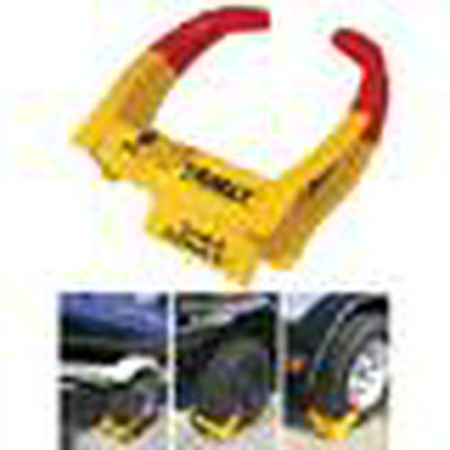 TRIMAX TCL75 Large Yellow Steel Deluxe Wheel Chock Lock