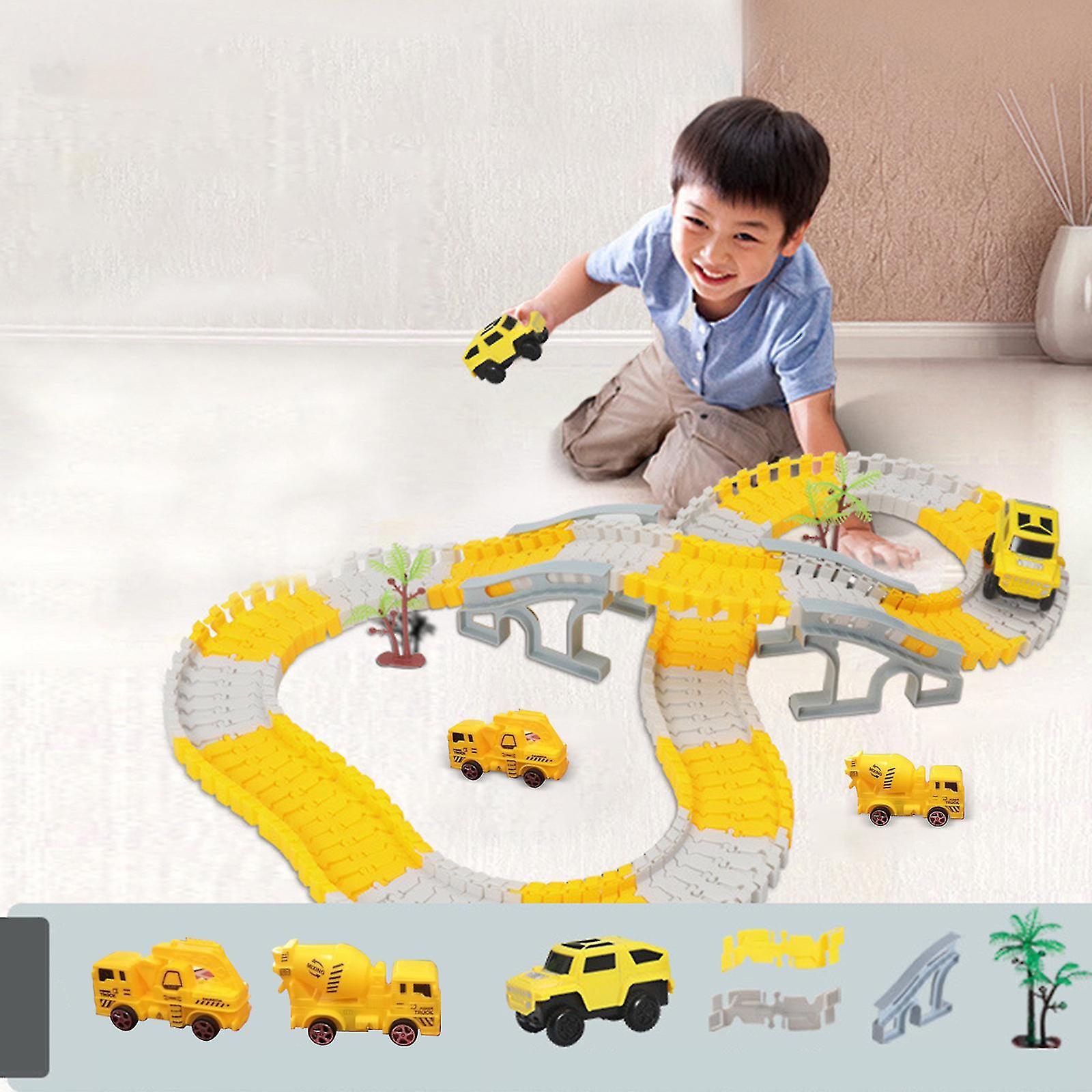 Electric Track Toy Car Engineering Car Children's Educational Toy Track Car Small Train