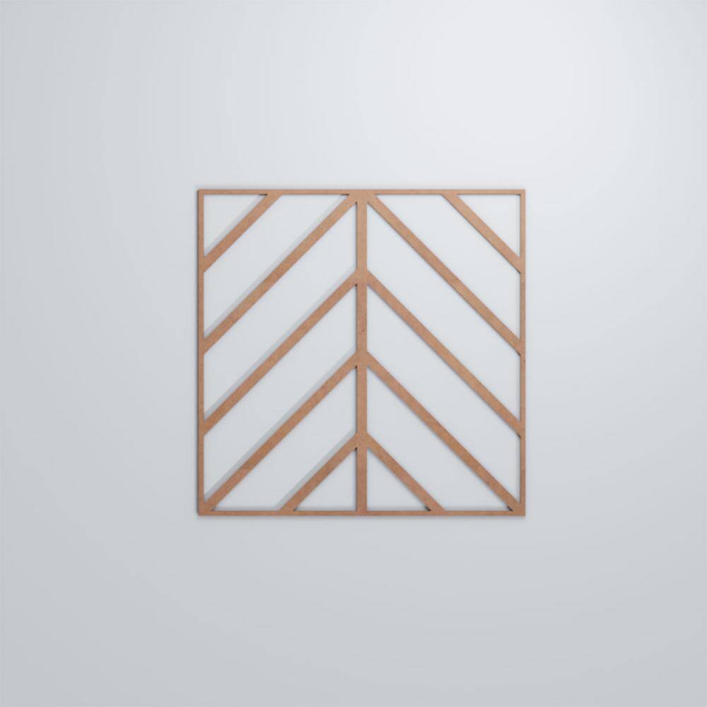 Ekena Millwork 23 38 in. x 23 38 in. x 14 in. MDF Large Genoa Decorative Fretwork Wood Wall Panels (20-Pack) WALW24X24X0250GNAMF-CASE-20