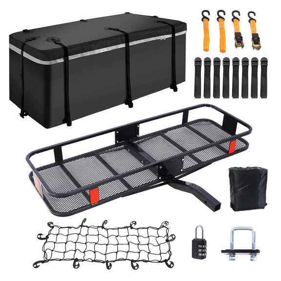 Hitch Mount Cargo Carrier Basket 60 X 21 X 6 + ...