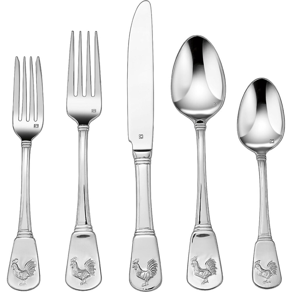 Cuisinart CFE 01 FR20 20 Piece Flatware Set  French Rooster