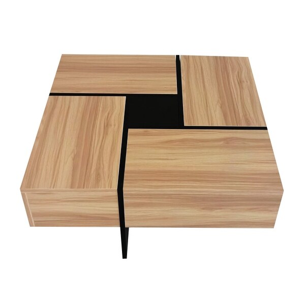 Coffee Table with 4 Hidden Storage Compartments