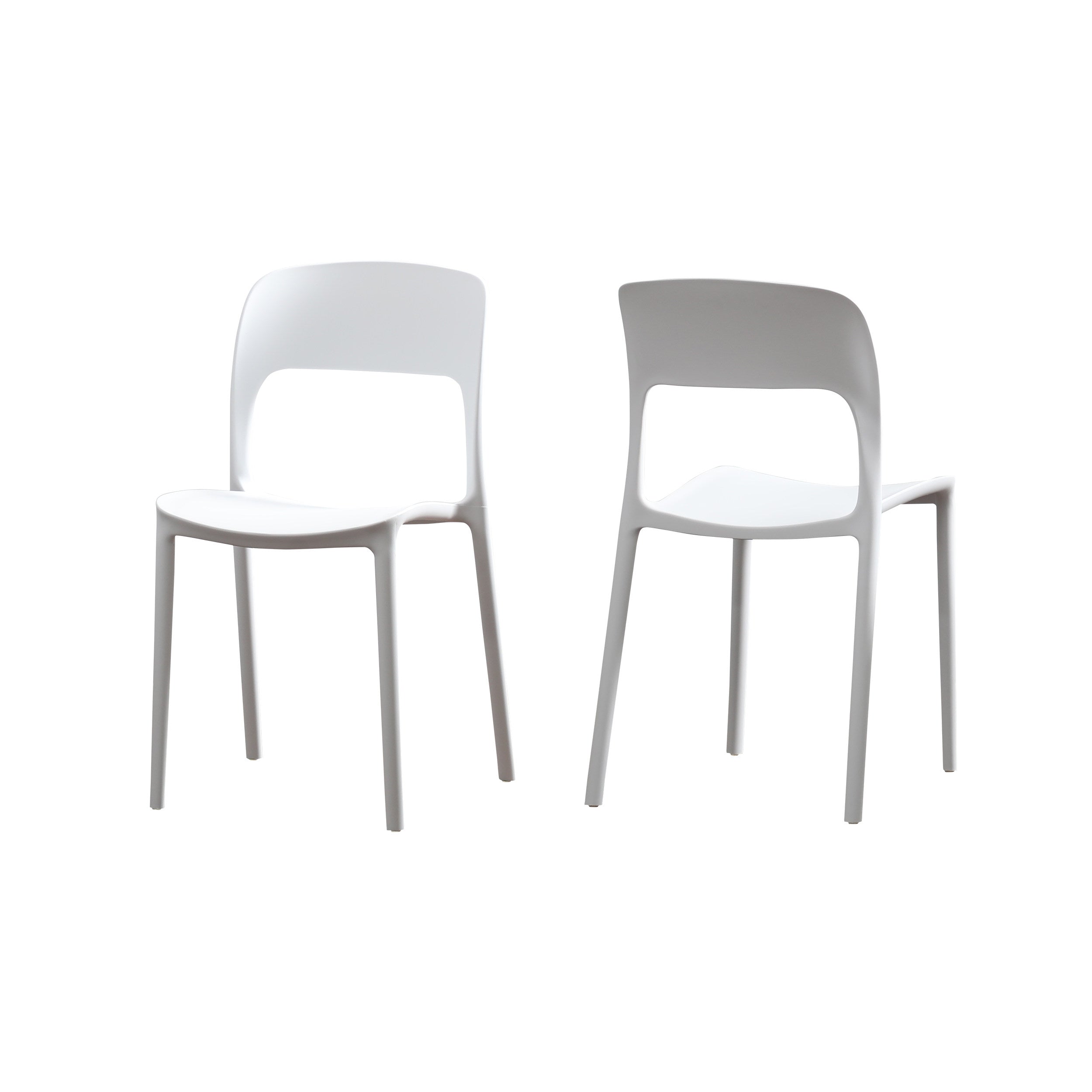 Dean Outdoor Plastic Chairs (Set of 2)