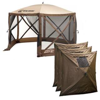 Clam Quick-Set Escape Portable Outdoor Gazebo Canopy Screen Plus 3 Wind Panels CLAM-9879 + CLAM-9898