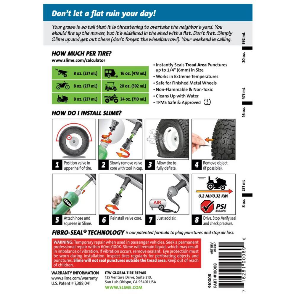 Slime 24 oz. Tubeless Tire Sealant 10008