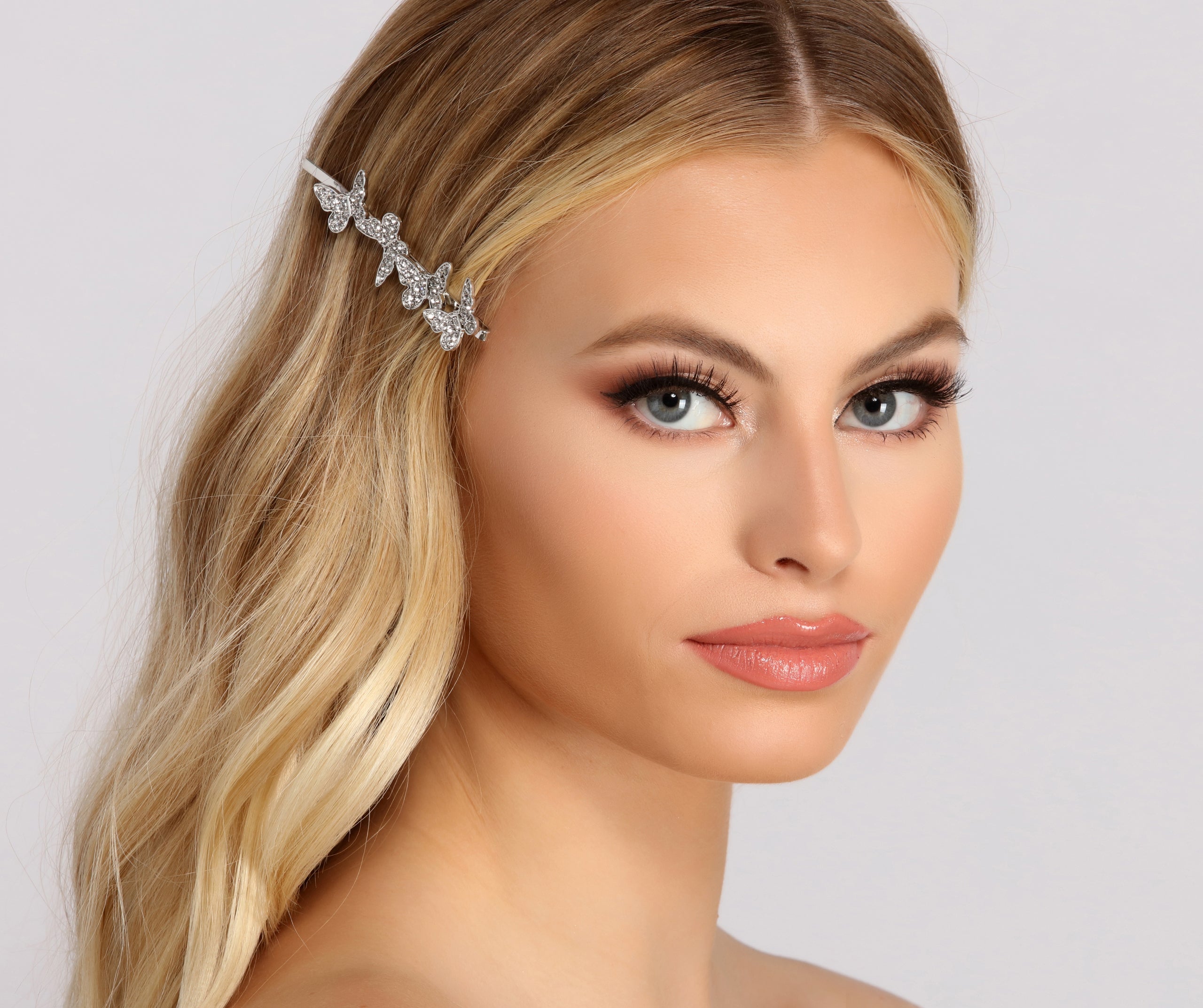 Lil' Cutie Butterfly Rhinestone Bobby Pin