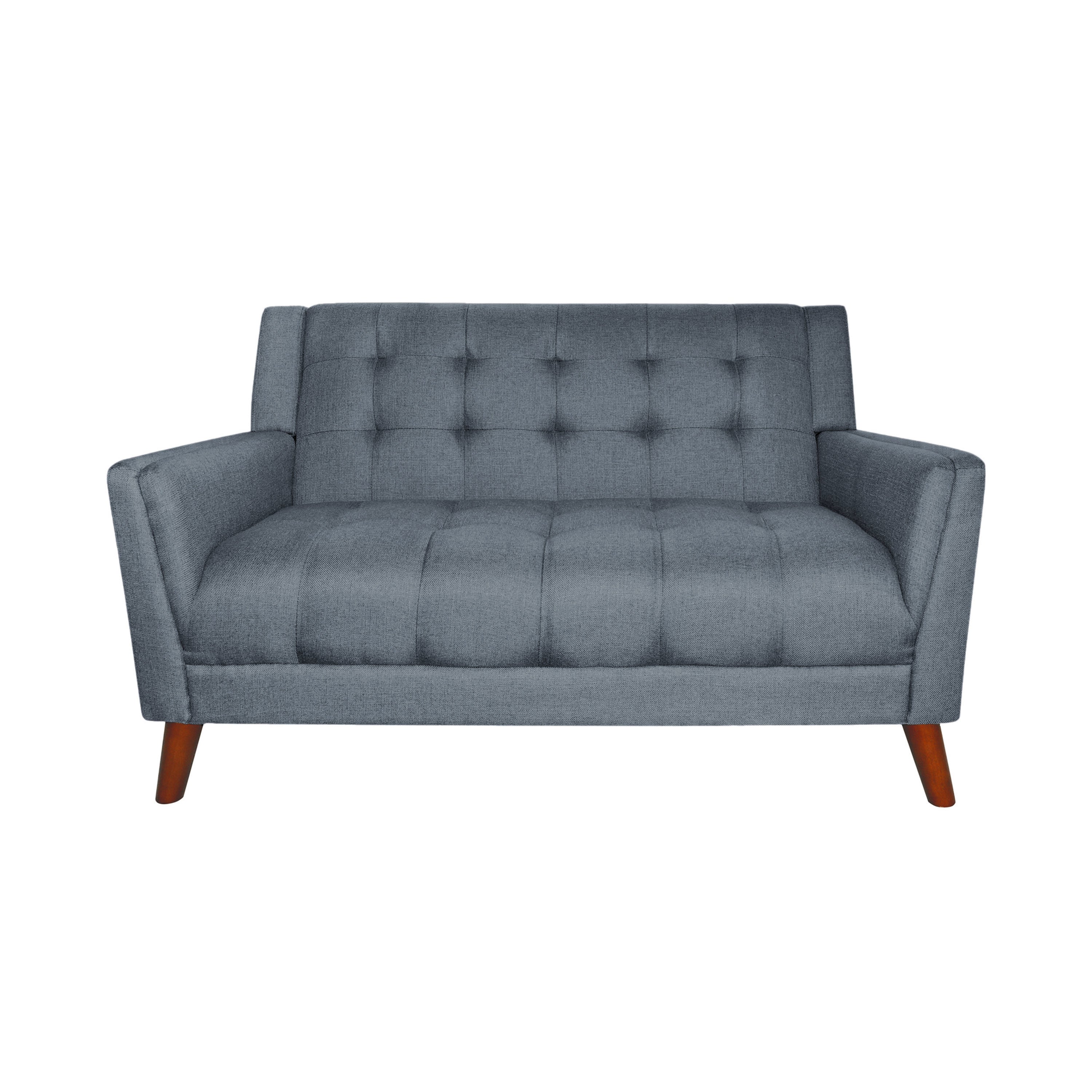 Anvith Mid Century Modern Fabric Loveseat