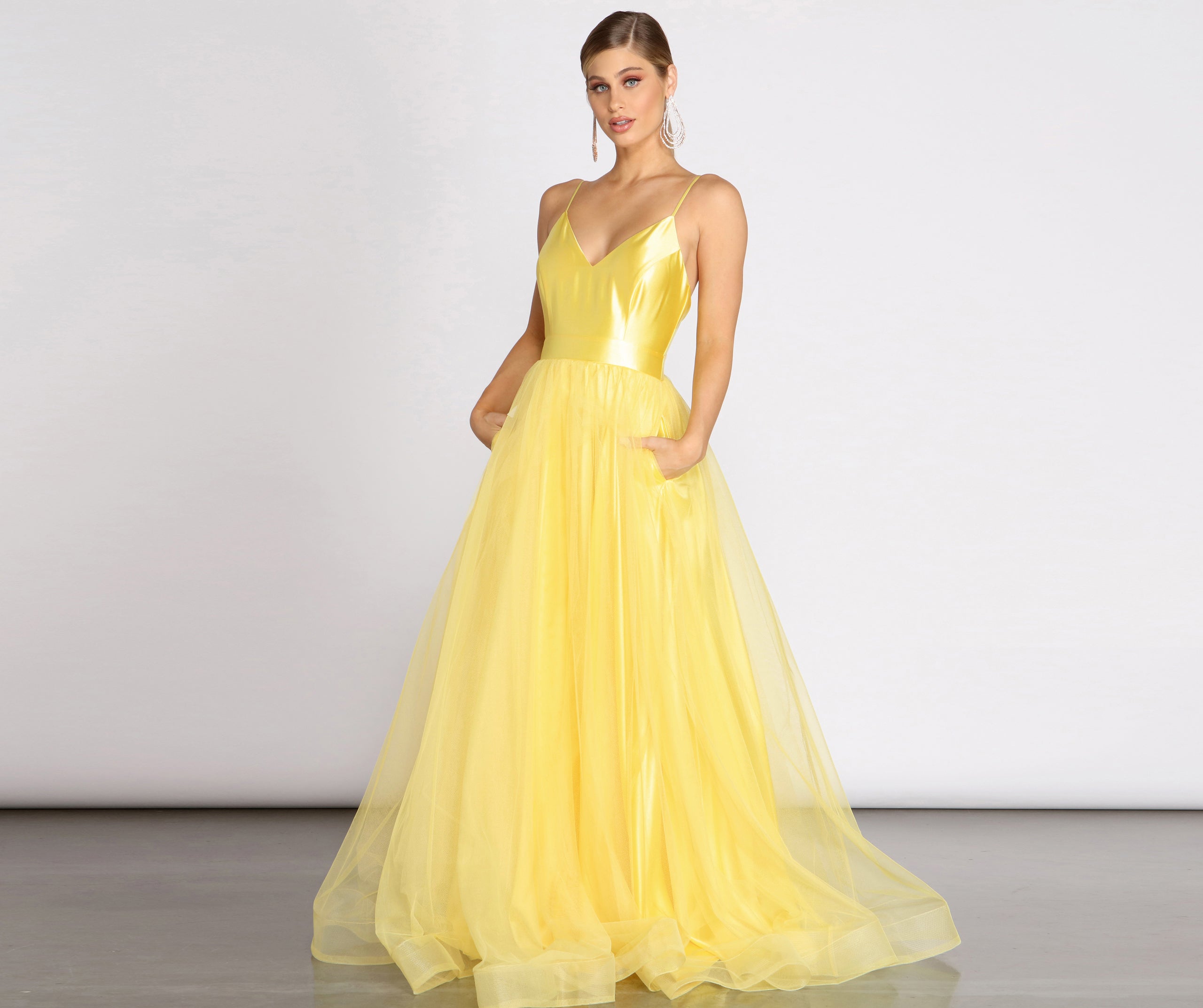 Belle Satin Tulle Ball Gown