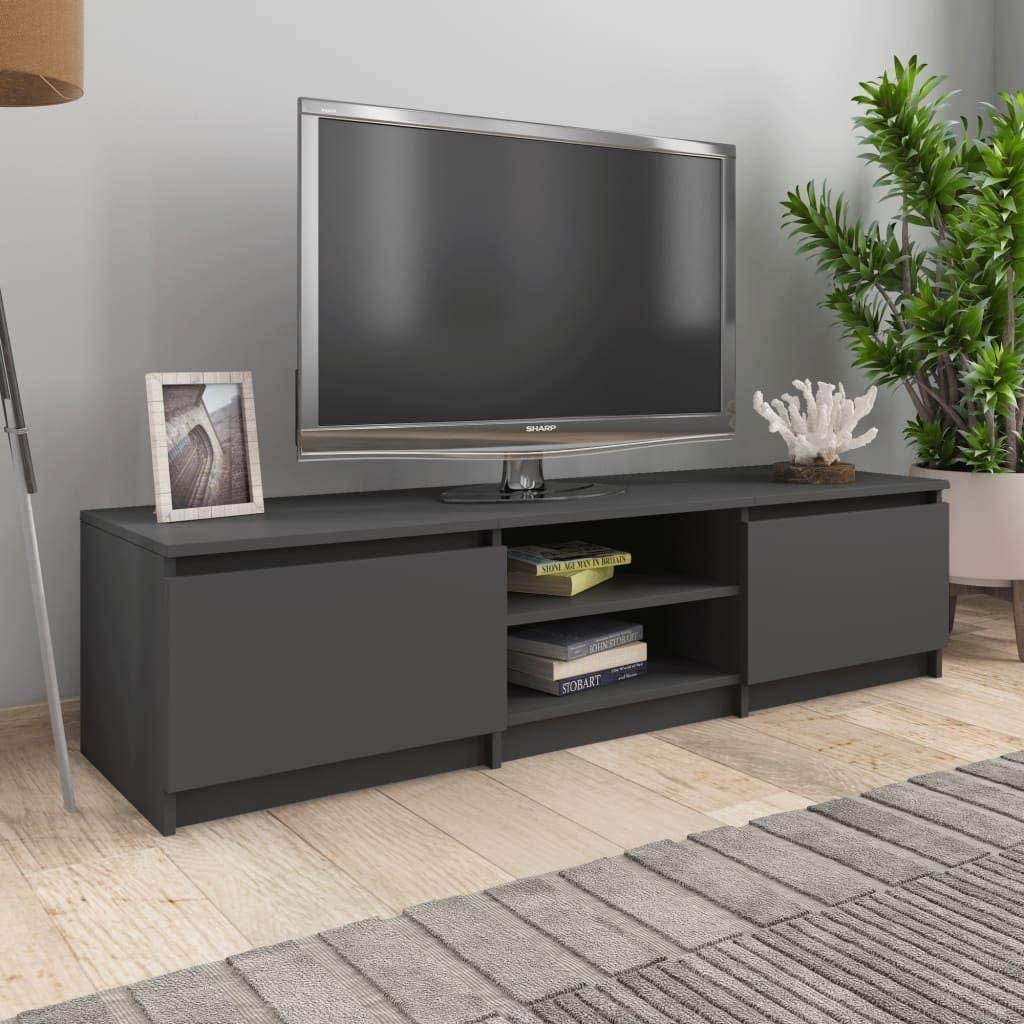 Engineered Wood， TV Stand， TV Media Console Table， TV Cabinet， Entertainment Center with Metal Frame for Living Room， Bedroom