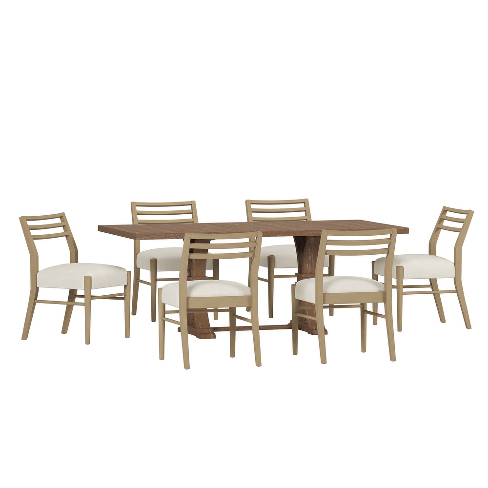 Fernleaf Upholstered Expandable 7 Piece Dining Set by Christopher Knight Home