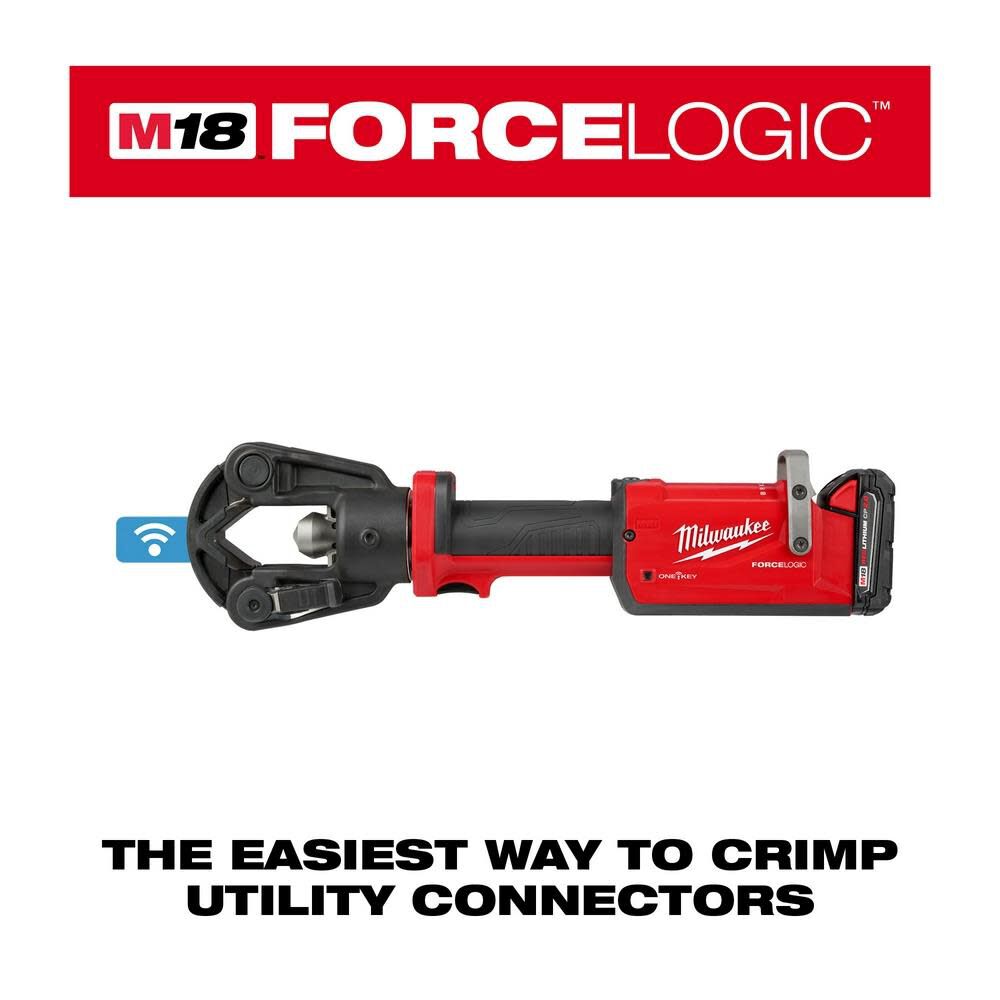 Milwaukee M18 FORCE LOGIC 11T Dieless Latched Linear Utility Crimper Kit 2876-22 from Milwaukee