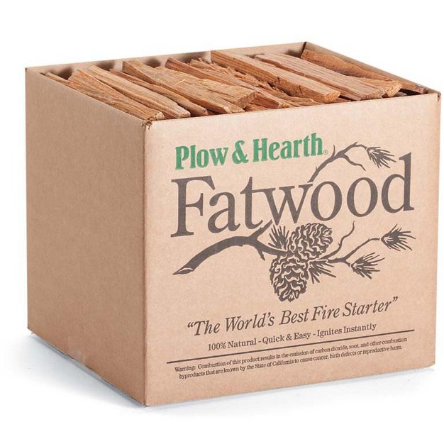 Plow amp Hearth Fatwood Fire Starter Resin Rich Pre split Kindling For Easily Starting Fires Pre split Kindling 10 Lb Box