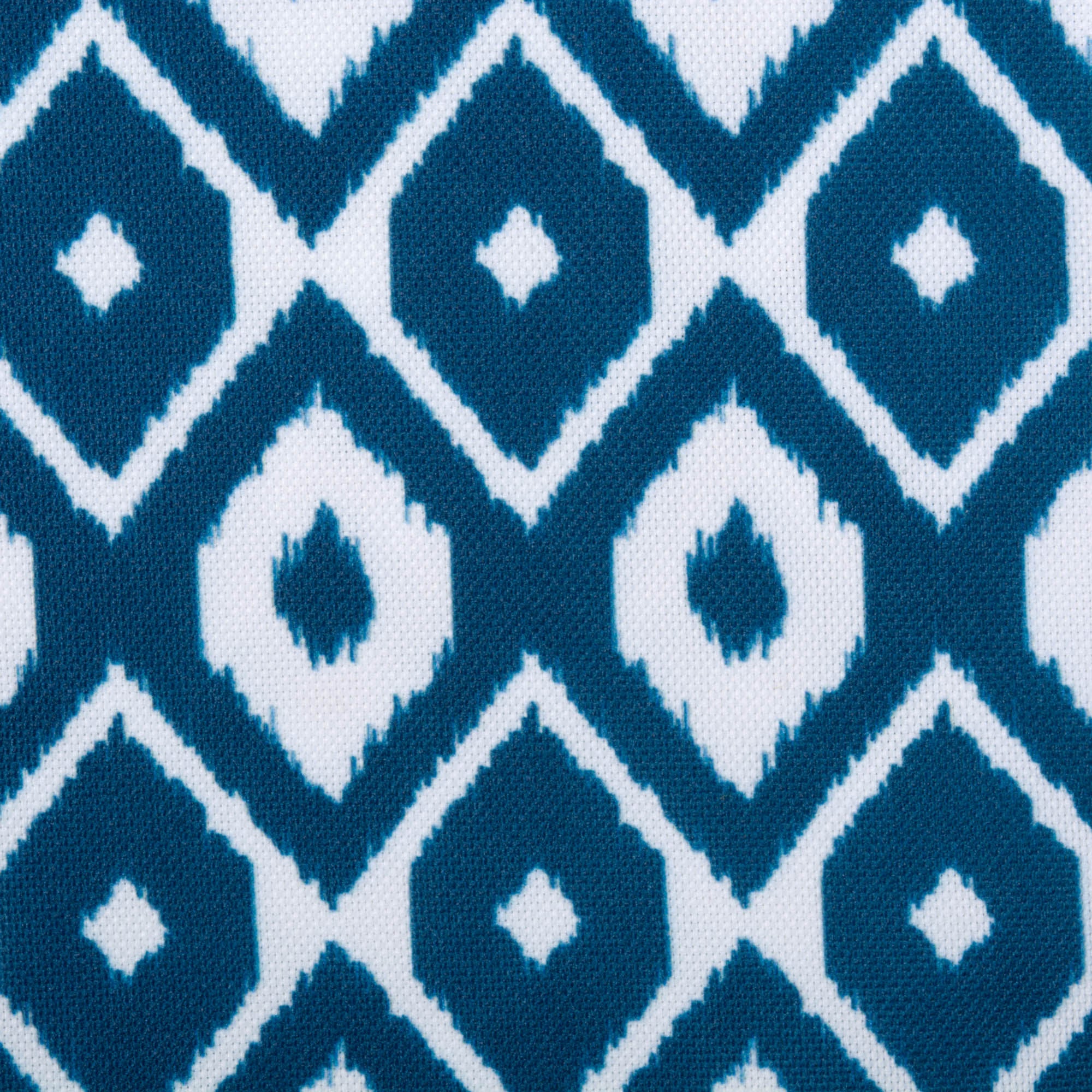 Blue Ikat Outdoor Tablecloth With Zipper 52 Round